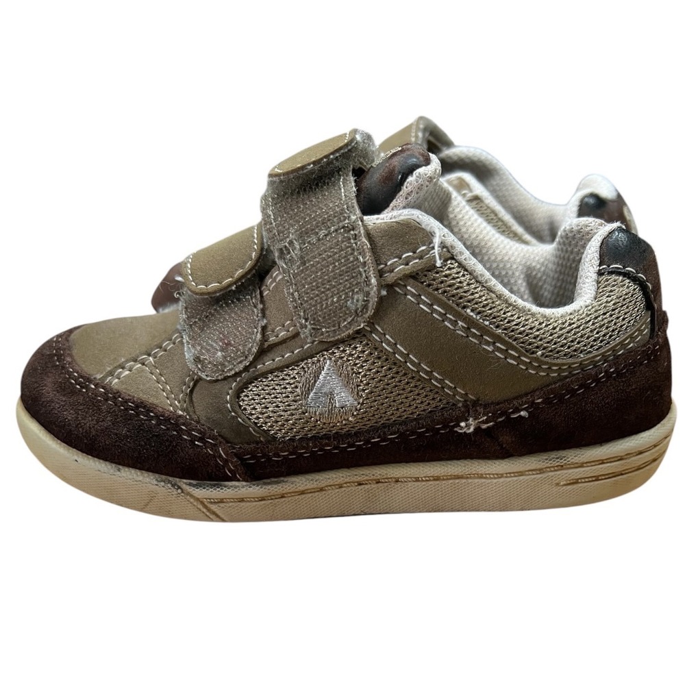 Airwalk Toddler Boys Brown Tan Leather Suede Sneakers - Size 8.5